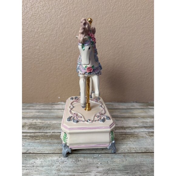 San Francisco Music Box Co Vanessa Carousel Horse Music Box Maureen Drdak Ltd Ed - Picture 8 of 17